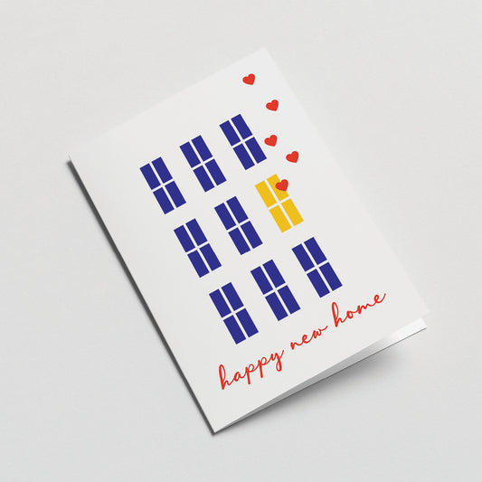 Happy New Home Greeting Card (White)