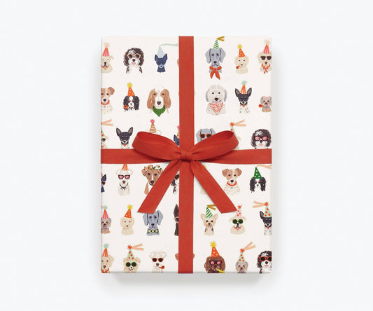 Single Party Pups Wrapping Sheet (Flat)